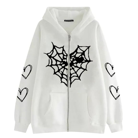 Mens Zip Up Hoodie Classic Fit Vintage Gothic Print Long Sleeve Hoodies with Pocket Streetwear Hoodies for Men Graphic