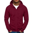 thumbnail image 1 of Mens Zip Up Hoodie Oversized Zipper Hooded Sweatshirt Trendy Casual Jackets Lightweight Long Sleeve Sweatshirt Athletic Jacket With Pocket L, 1 of 5