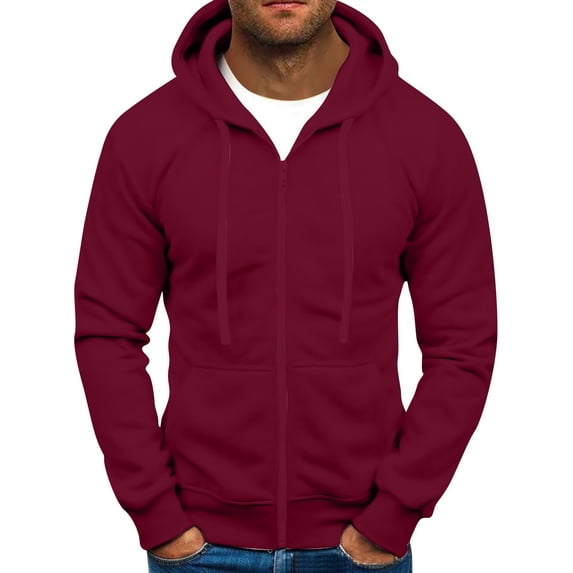 Mens Zip Up Hoodie Oversized Zipper Hooded Sweatshirt Trendy Casual Jackets Lightweight Long Sleeve Sweatshirt Athletic Jacket With Pocket L