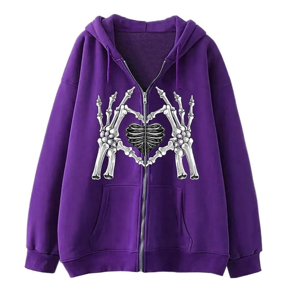 Mens Zip Up Hoodie Relaxed Fit Vintage Gothic Love Print Long Sleeve Hoodie Fall Winter Casual Streetwear Graphic Hoodies