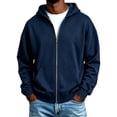 thumbnail image 1 of Mens Zip Up Sweatshirts Y2K Hoodies Work Athletic Lightweight Comfortable Vintage Streetwear with Pocket 3XL, 1 of 4