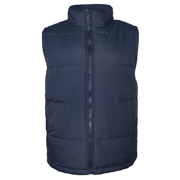 Mens Zip Vest Jacket Warm Lining Water Resistant Sleeveless HK94037M Navy M
