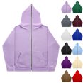 thumbnail image 1 of Mens Zip up Hoodie Solid Color Long Sleeved Casual Fashionable Tops for Fall Winter Streetwear, 1 of 5