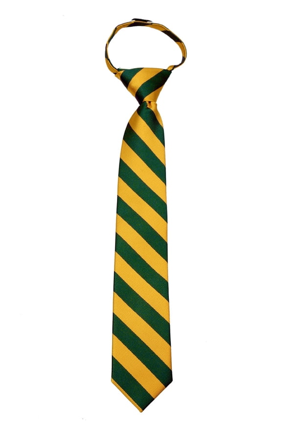 Mens Zipper Repp Stripe College Printed Necktie Ties - Many Colors Available