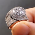 thumbnail image 1 of Mens Zircon Stone Copper Ring Geometric Design Fashion Jewelry Accessory For Everyday Streetwear Modernist Line, 1 of 8