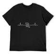 thumbnail image 1 of Mens Zodiac Sign Funny Sagittarius Heartbeat Graphic T-Shirt Black, 1 of 5