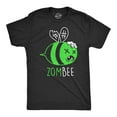 thumbnail image 1 of Mens Zombee T Shirt Funny Zombie Halloween Bumble Bee Novelty Graphic Tee Graphic Tees, 1 of 9