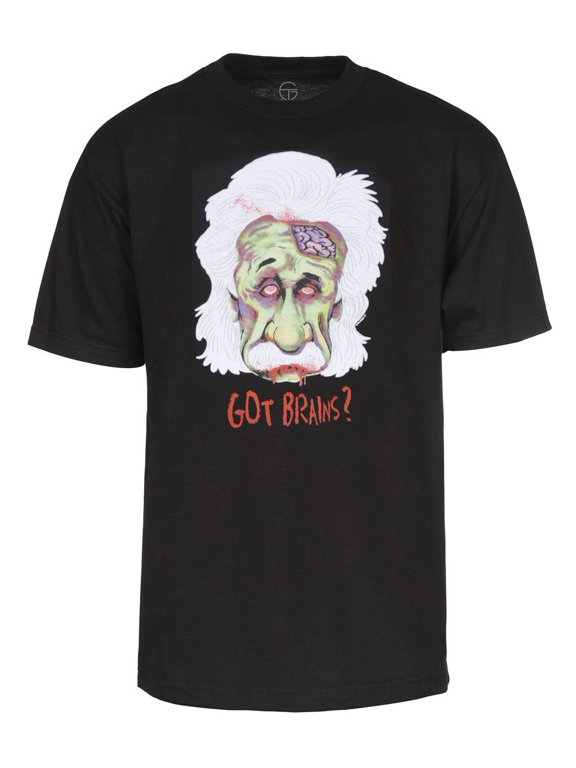 Mens Zombie Einstein Short-Sleeve T-Shirt - Black - Small