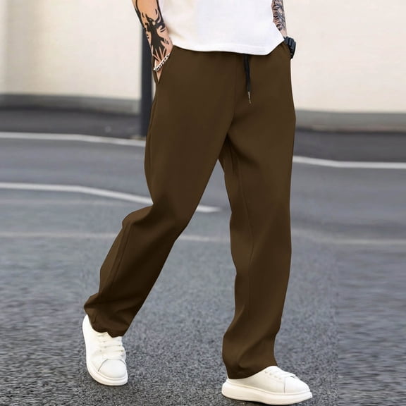 Mens and Big Men's Mens Pants Summer Men Cargo Shorts With Drawstring At The Waist Large Pockets Casual Sportswear Pants With Stretch Men's Trousers