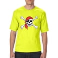thumbnail image 1 of "Mens and Big Mens Jolly Roger Skull & Crossbones T-Shirt, up to size 3XLT", 1 of 5