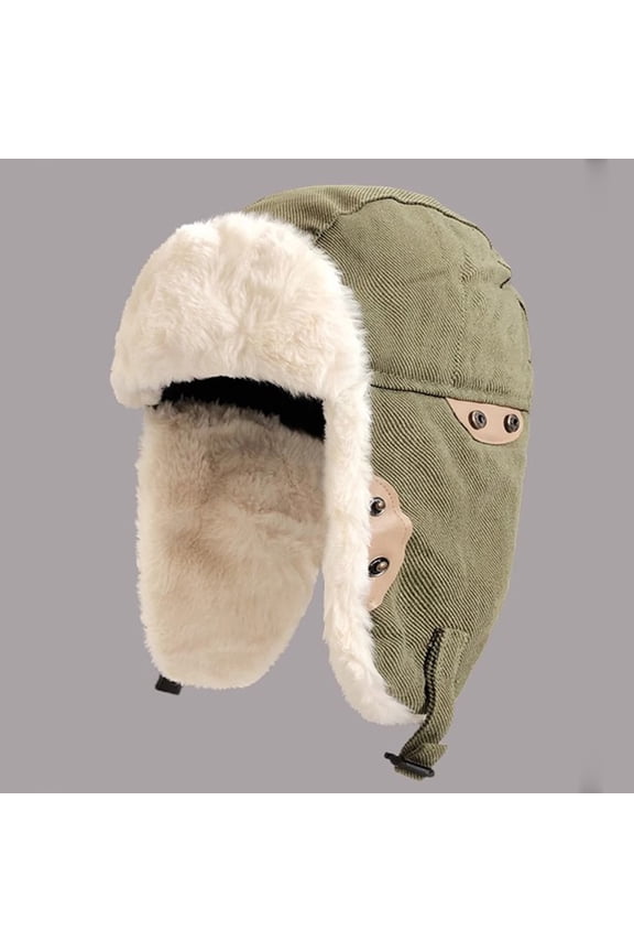 Mens and Womens Hats Cold Weather Russian Hat with Earflap Boys Girls Fleece Sherpa Lined Windproof Thermal Warm Cap for Outdoor Hunting