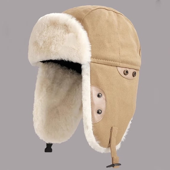 Mens and Womens Hats Cold Weather Russian Hat with Earflap Boys Girls Fleece Sherpa Lined Windproof Thermal Warm Cap for Outdoor Hunting