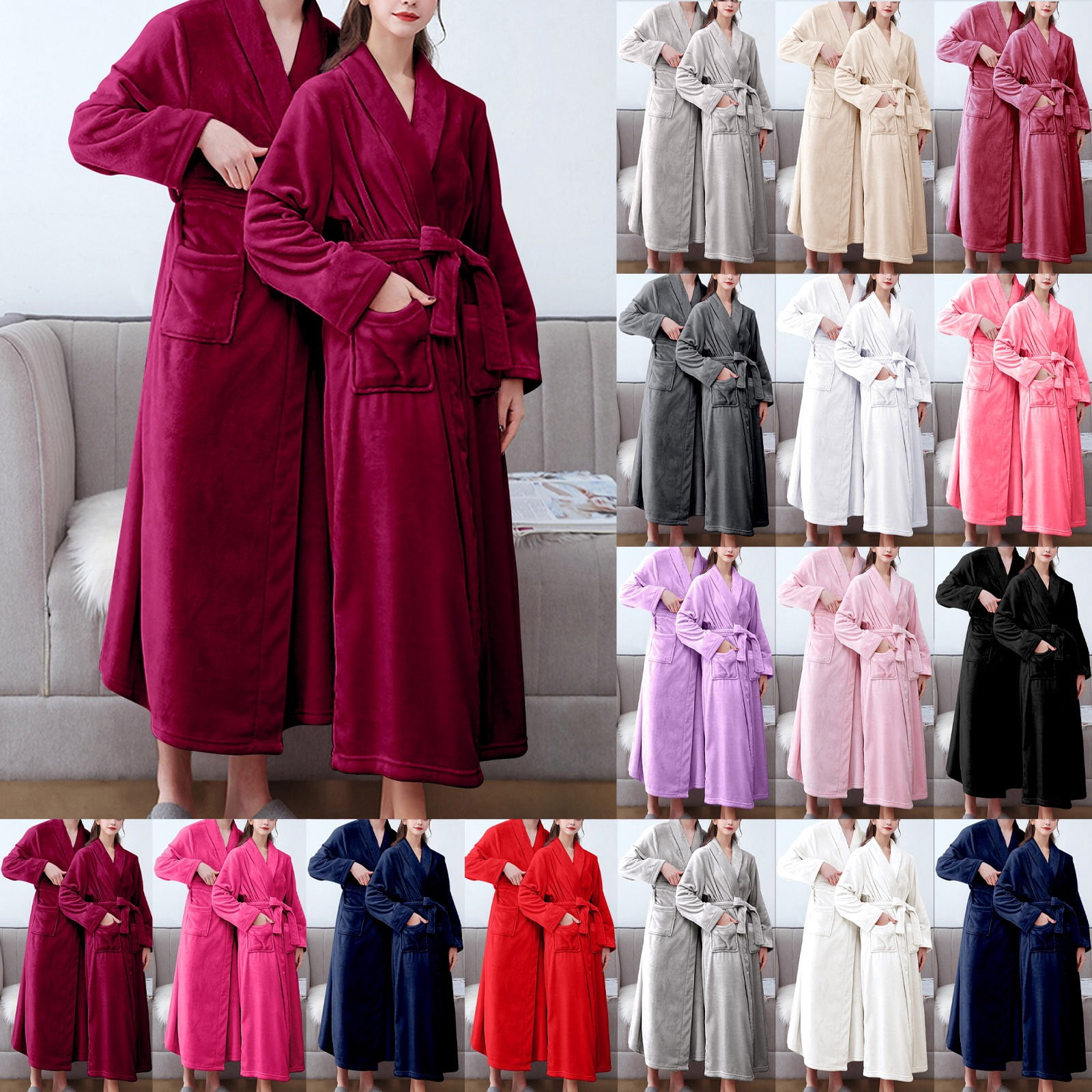 Mens and Womens Robe, Soft Warm Robe Couples Gifts His and Hers Robes ...
