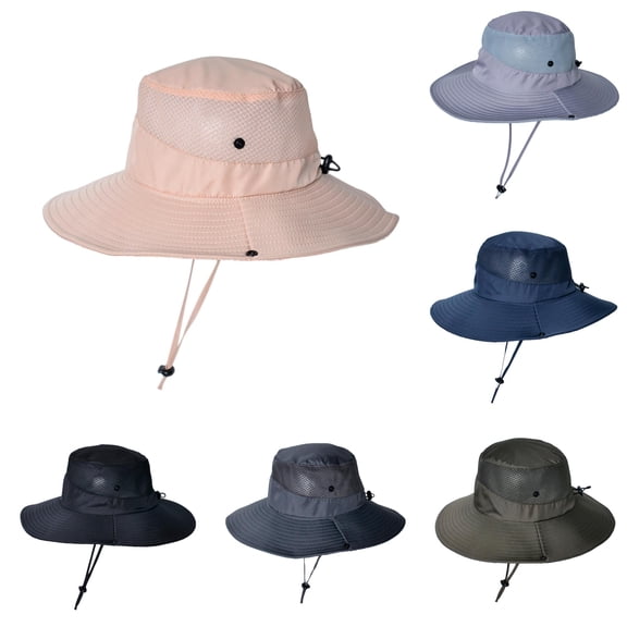 Mens and Womens Sunscreen Fisherman Hat Outdoor Mountaineering Fishing Sunshade Hat Breathable Sun Hat Drinking Hat One Size