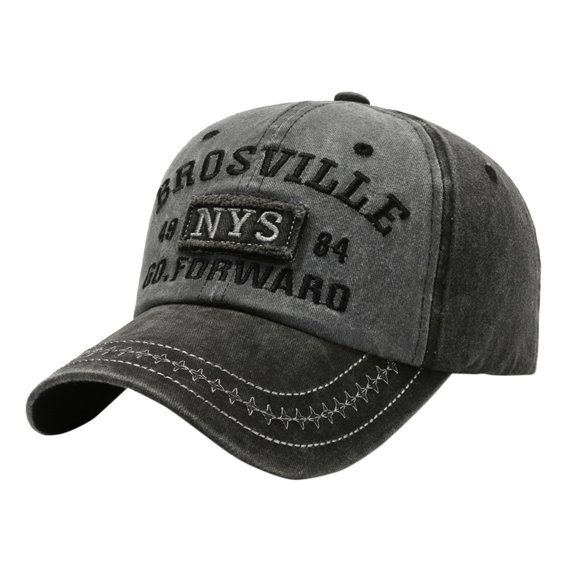 Mens baseball cap and dad hat, sporty snapback cap, casual running hiking cycling Couples Fashion Embroidered Letter Corduroy Vintage Hat Washed Denim To Make Old Sun Shade Baseball Cap