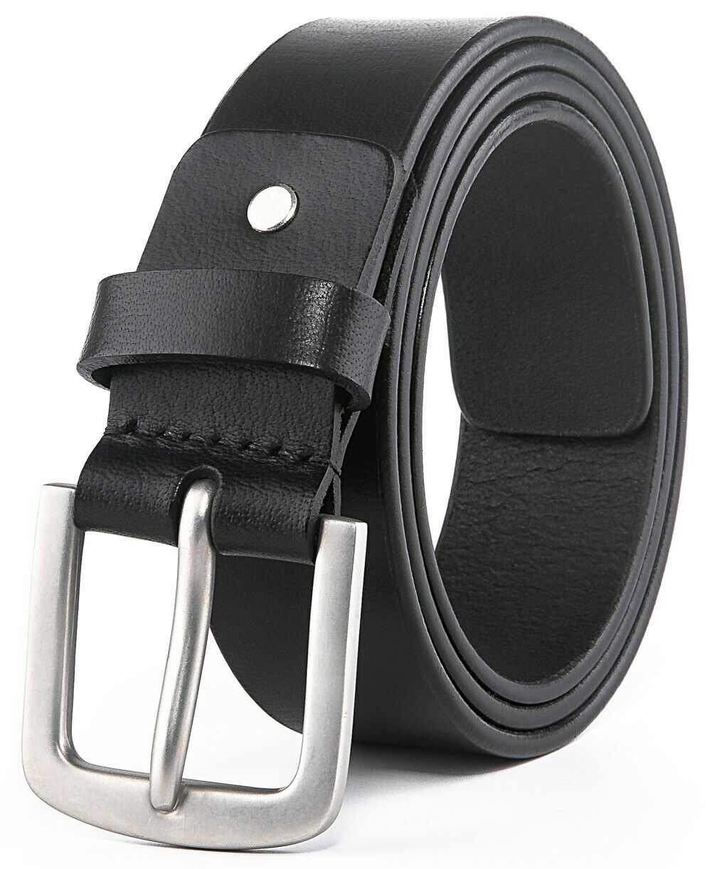 Leather Belt Men Leather Wide Waist Pin Buckle Fashion Belts For Men Full-grain Leather Belt