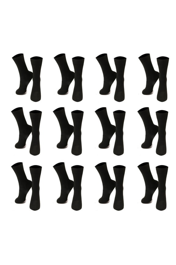 Mens black socks size 12-15 cotton rich socks mens 12 pairs-Black-12-15