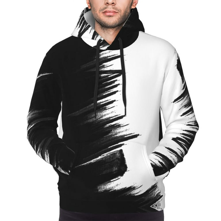 White hoodie with black sleeves 2025