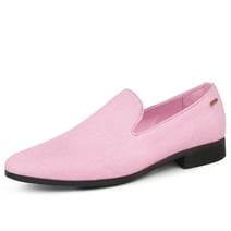 Mens loafers dress shoes Slip On Driving Shoes City Tuxedo walking Shoes Pink Size 12