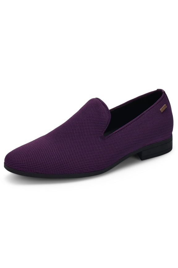 Mens loafers dress shoes Slip On Driving Shoes City Tuxedo walking Shoes Purple Size 12