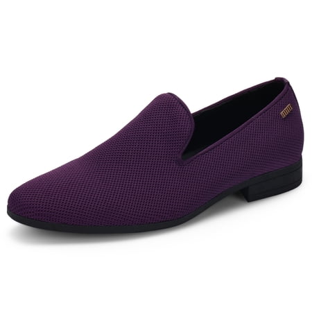 Mens loafers dress shoes Slip On Driving Shoes Classic Tuxedo outdoor walking Shoes Purple Size 10.5