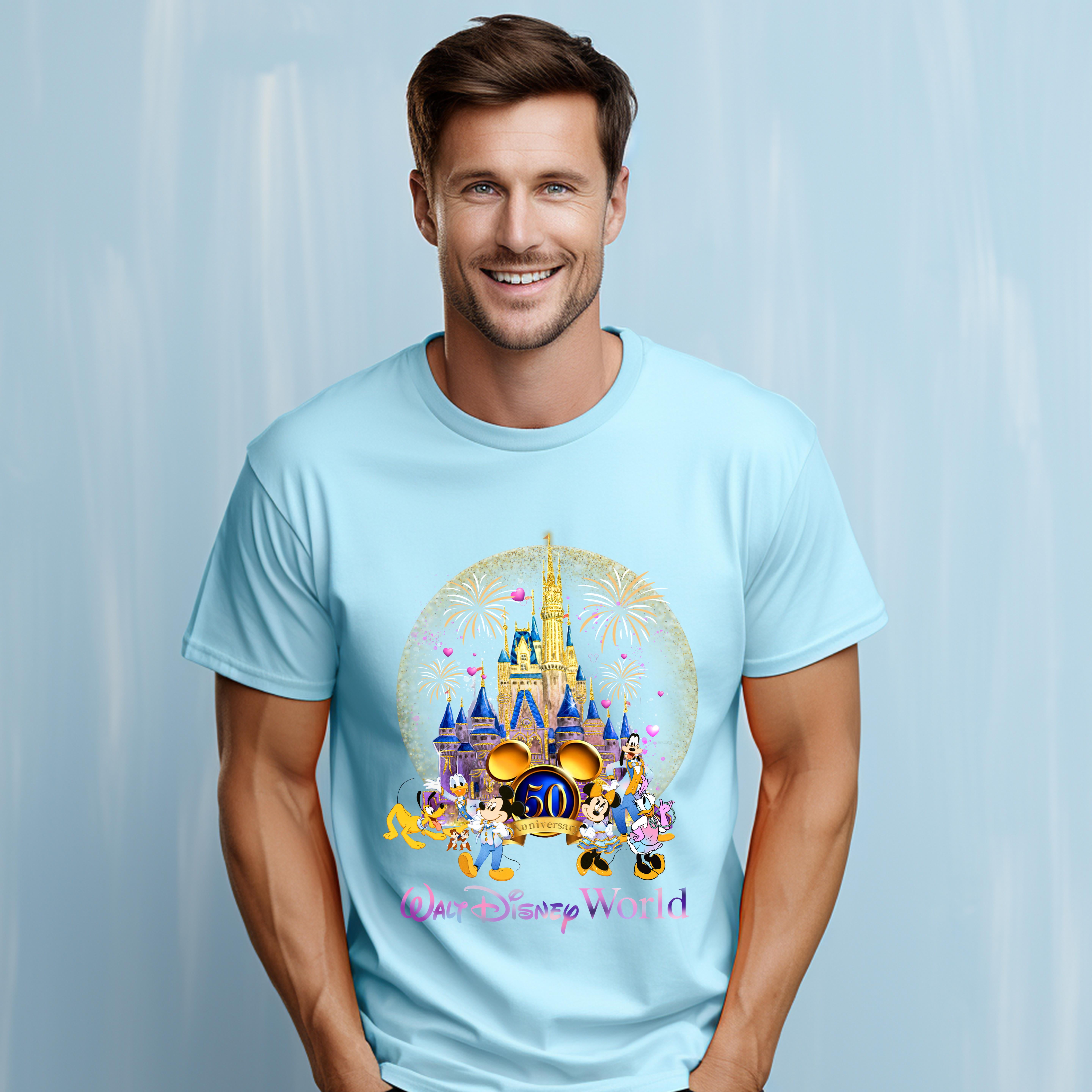 Mens long sleeve t shirts 50th Anniversary Walt Disney World T shirts Walt Disney World Unisex T Shirt Walmart