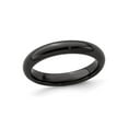thumbnail image 1 of Mens or Ladies Black Plated Titanium Domed Wedding Band Ring (4.00mm) for Women, 1 of 6