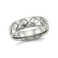 thumbnail image 1 of Mens or Ladies Stainless Steel 6mm Diamond Cut Wedding Band Ring with Ridge for Men, 1 of 6