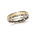 thumbnail image 1 of Gem & Harmony Mens or Ladies Titanium 5mm Yellow Plated Wedding Band Ring for Men, 1 of 6