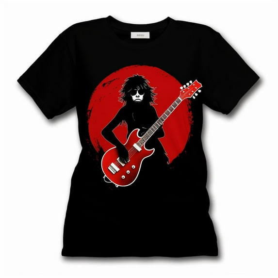 Mens's Monkees Guitar Rock Band Logo T-shirt Crewneck Black XS-5XL