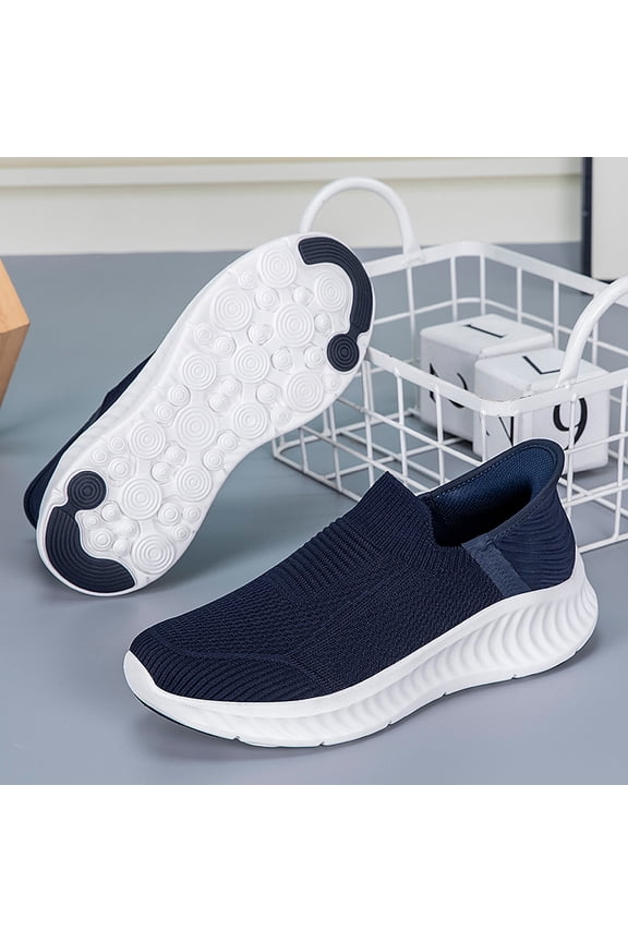 Mens trendy summer walking sneakers, breathable ventilated surface with great air flow. Stable non slip rubber sole, casual all match style for indoor and outdoor daily use.