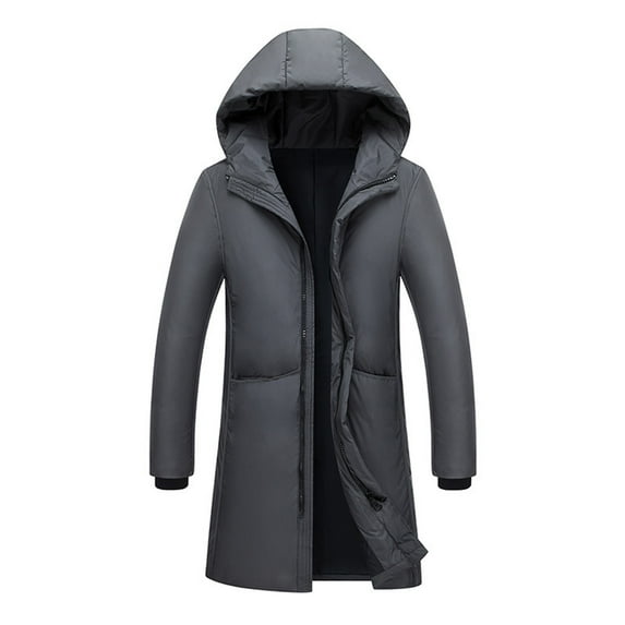Mens winter jackets Men's Down Jacket Long Casual Thickened Cotton Padded Jacket Fashion Trend Winter Coat
