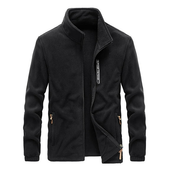 Mens winter jackets Men's Lightweight Full Zipper Soft Polar Jacket Outdoor Casual Coat And Zipper Pocket