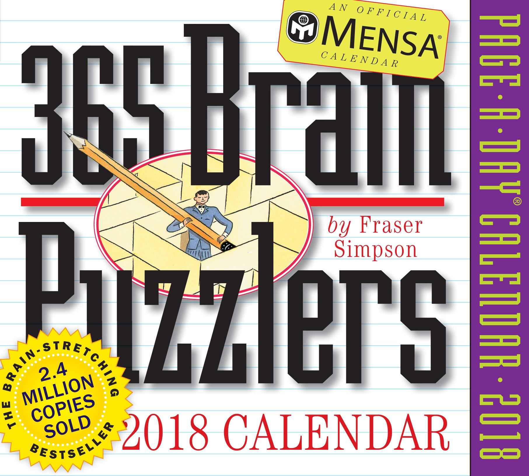 Mensa 365 Brain Puzzlers PageADay Calendar 2018 (Calendar)