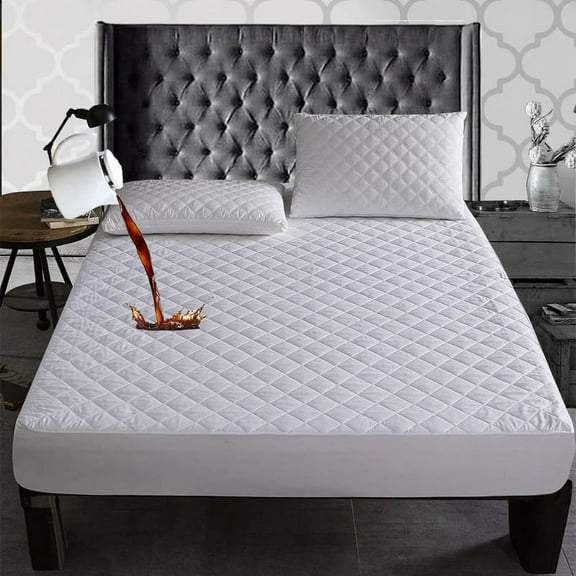 Mensdor Twin XL Size Mattress Protector Waterproof Cooling Quilted Cover,Deep Pocket
