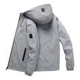 thumbnail image 1 of Menss Jacket Autumn Winter Hooded Jacket Liner Thickened Inside And Outside To Wear Cold White Down Coat Grey, 1 of 3
