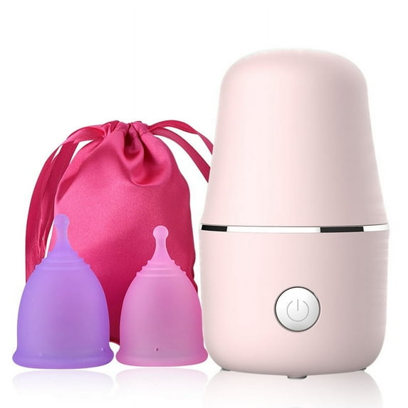 Menstrual Cups + Steamer Bundle - All You Need To Start Your Menstrual Cup Journey! - Feminine Hygiene - Leak-free - Up To 99.9%