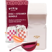 Menstrual Discs with Sterilizer - Ranked 1 for Most Comfortable Soft Reusable Period Disc - Kills 99.9% of Germs with Cleaner Steamer - Wash Your Disc in 3 Minutes! - Compact Sanitizer Kit