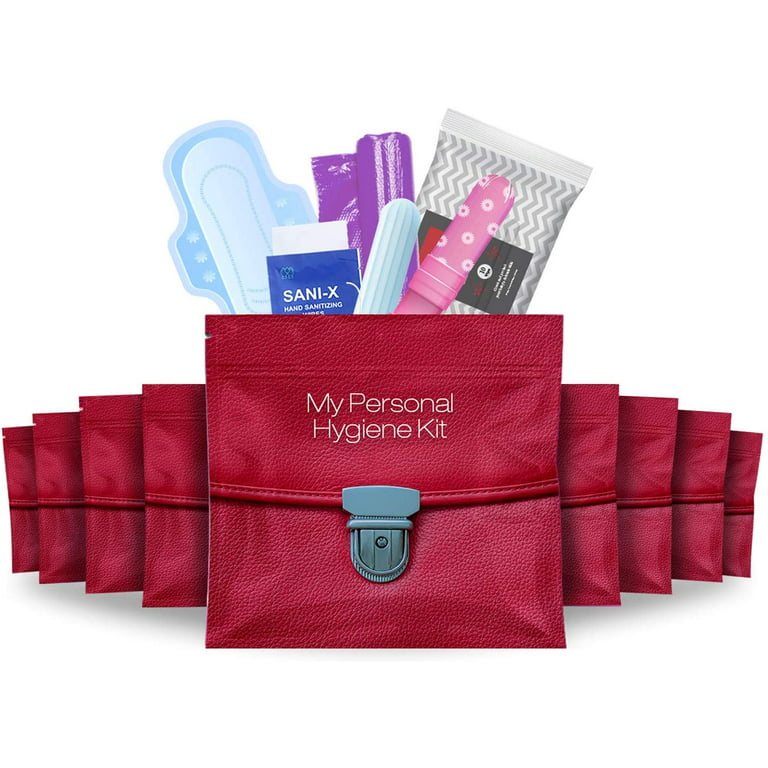 Menstrual Kit All-in-One 10 Pack, Convenience on The Go, Period Kit Pack  for Travelling, Tweens & Teenagers or just When Youre Out