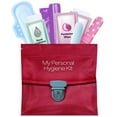 thumbnail image 1 of Menstrual Kit All-in-One | Convenience on The Go | Single Period Kit Pack for Travelling, Tweens & Teenagers or Emergency situations | Individually Wrapped Feminine Hygiene Products (Red Purse), 1 of 2