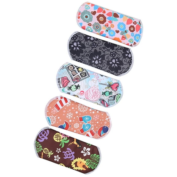 Menstrual Pad Reusable Menstrual Pad, Menstrual Pad Reusable Waterproof Bamboo Charcoal Fiber Cloth Washable Female Sanitary Pad, 16.5x16.5 Cm