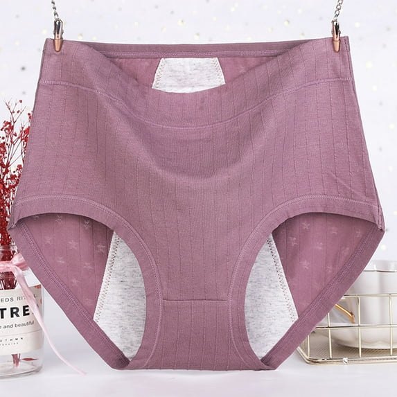 uublik Menstrual Panties for Women Plus Size Cotton Period Underwear Leak Proof Panties