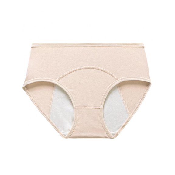 Menstrual Period Underwear for Women Mid Waist Cotton Postpartum Ladies Panties Briefs Girls, 1 Pack