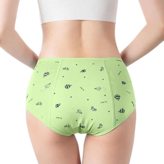 Menstrual Underwear for Girls, Leak Proof Period Panties Washable Absorbency Cotton Underwear, Menstrual Protective Briefs, 8 Colors