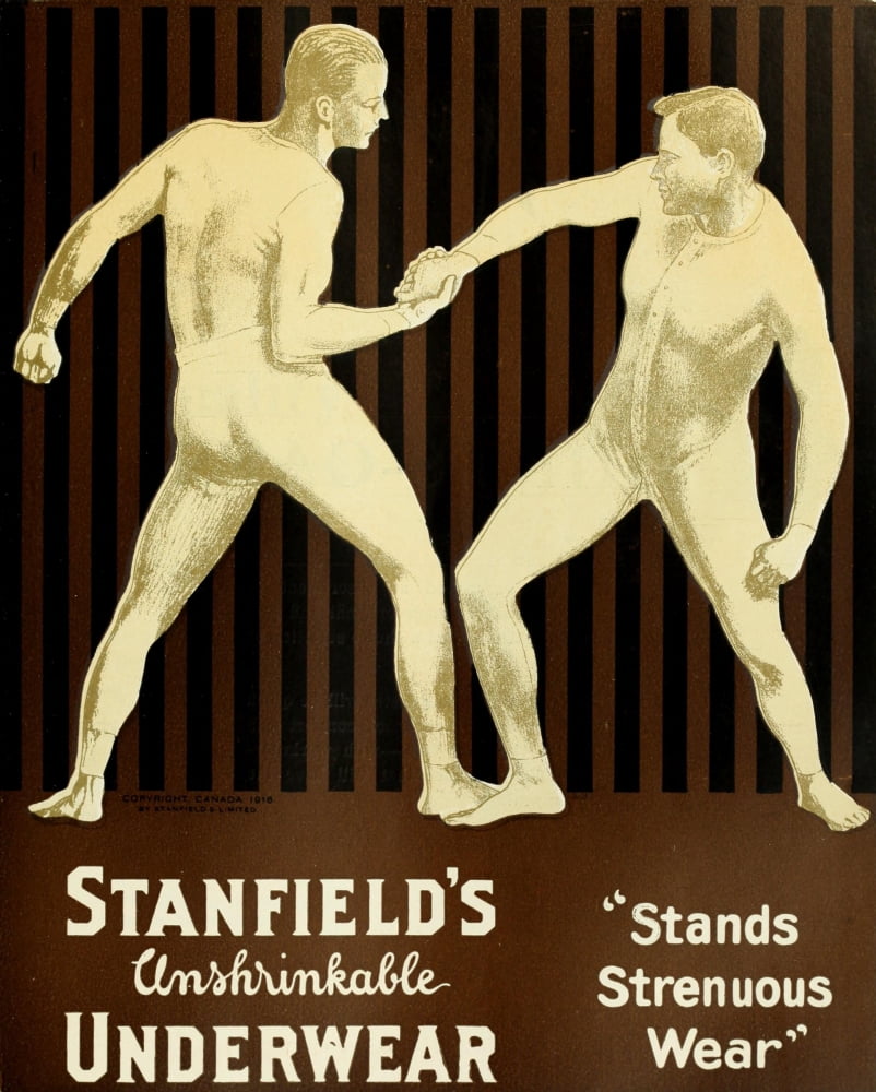 Menswear Review 1922 Stansfields Unshrinkable Underwear Canvas Art - Unknown (18 x 24)