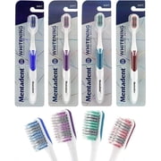 Mentadent Toothbrush for Kids & Adults, Teeth Whitening, Soft Bristles - 4 Pack