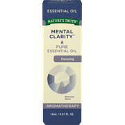 Mental Clarity Essential Oil Blend | 15 mL | 100% Pure | Natural & Undiluted | GC/MS Tested | Great for Diffusers | by Nature's Truth