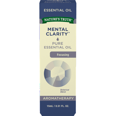 Mental Clarity Essential Oil Blend | 15 mL | 100% Pure | Natural & Undiluted | GC/MS Tested | Great for Diffusers | by Nature's Truth