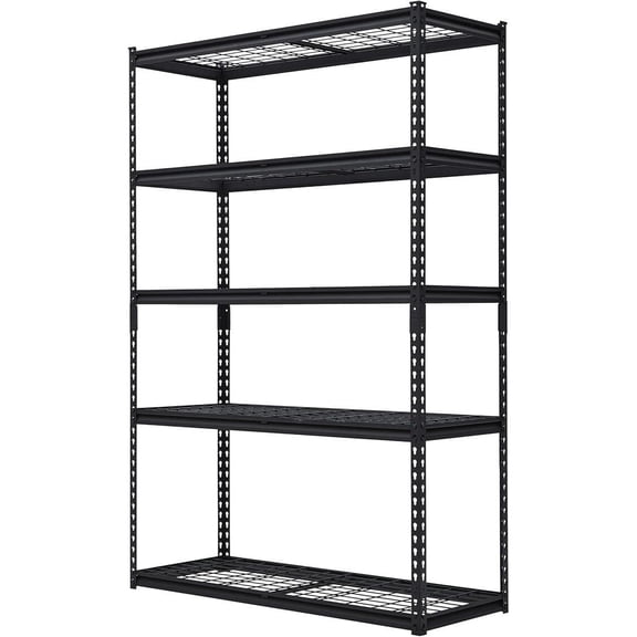 Mental Garage Shelving, 48" L x 24" W x 72" H, 5 Tier Adjustable Storage Shelves, 2500lbs Load Capacity for Garage, Basement, Warehouse