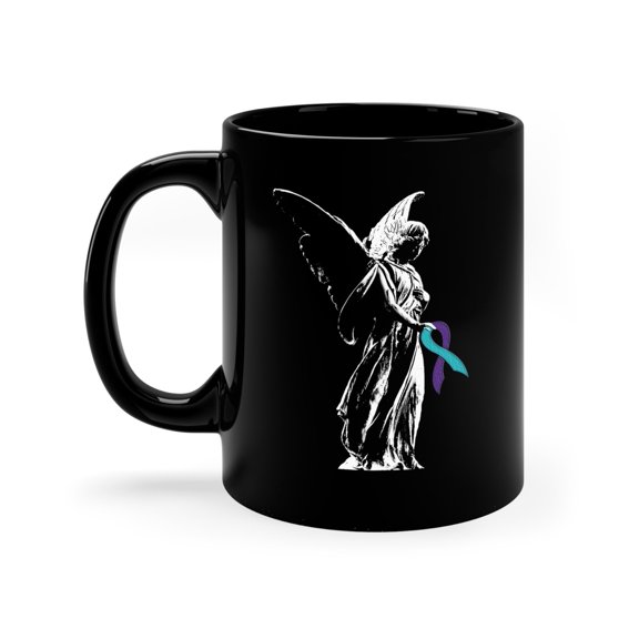 Mental Health Angel 11 oz Coffee Mug - Suicide Awareness White Ceramic Gift